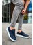J040 C-Rey Ortopedik Taban Günlük Cilt Erkek Sneaker Spor Ayakkabı Cbt Lacivert 3