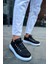 J021 Favo Ortopedik Taban Günlük Cilt Erkek Sneaker Spor Ayakkabı Cbt Siyah 2