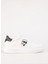 Beyaz-Siyah Erkek Deri Sneaker Kaprı Mens Karl Nft Lo Lace 1