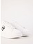 Beyaz-Siyah Erkek Deri Sneaker Kaprı Mens Karl Nft Lo Lace 5