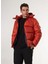 Turuncu Erkek Kapüşon Yaka Standart Fit Puffer Mont C4WM-MNT4001 3