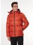 Turuncu Erkek Kapüşon Yaka Standart Fit Puffer Mont C4WM-MNT4001 4