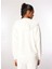 Kırık Beyaz Kadın Kapüşon Relaxed Düz Sweatmont D4WL-SWT3093 6