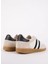 Beyaz Erkek Süet + Deri Sneaker Brock 3