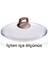 Çok Renkli 22 cm Cam Kapağı ve Rose Gold Kulp Seti 1