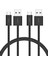 Örgülü Usb-A Usb-C Şarj Kablosu Siyah 15W - 2 Adet 1