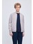 Gri Regular Fit Bomber Yaka Mevsimlik Mont 1