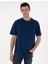 Açık Lacivert Comfort Fit Basic Tişört 1