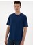 Açık Lacivert Comfort Fit Basic Tişört 3