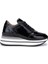 Kadın Hakiki Deri Siyah Rugan Sneakers & Spor Ayakkabı 1