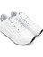 Kadın Hakiki Deri Beyaz/gümüş Sneakers & Spor Ayakkabı 2