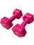 Fuşya Pembe Mini Plates ve Dambıl Seti, Sağlıklı ve Şık Spor Ekipmanı 4
