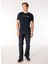 Lacivert Erkek Bisiklet Yaka Relaxed Fit Baskılı Pamuk T-Shirt J4WM-TST7217 2