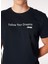 Lacivert Erkek Bisiklet Yaka Relaxed Fit Baskılı Pamuk T-Shirt J4WM-TST7217 4