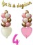 4 Yaş Pembe Doğum Günü Balon Seti 16INÇ Pembe Rakam Iyi Ki Doğdun Bannerlı Set 1