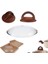 Turuncu Ahşap Kulp ve 22 cm Pyrex Cam Kapak Seti, Şık ve Dayanıklı Ürün. 1