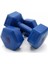 Mavi Köşeli Plastik 1 kg Fitness Spor Dumbell Ağırlık Seti 1