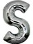 Gümüş Rengi Folyo Harf Balon 1 Metre 1