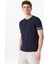 Lacivert Erkek Basic %100 Pamuk Merserize Kumaş T-Shirt F5SM-TST 2738 1