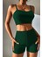 Marsilyan- Kadın Yeşil Şortlu Kaşkorse Gecelik Takım 4