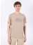 D5SM-TST3846 Açık Kahve Bisiklet Yaka Relaxed Fit Baskılı T-Shirt 1
