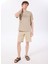 D5SM-TST3846 Açık Kahve Bisiklet Yaka Relaxed Fit Baskılı T-Shirt 2