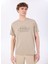 D5SM-TST3846 Açık Kahve Bisiklet Yaka Relaxed Fit Baskılı T-Shirt 3