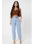 Marsilyan- Kadın Kahverengi Kare Yaka Crop Top Bluz 3