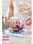 Kalp Figürlü Pembe Cam Tencere, Isıya Dayanıklı, Borosilikat, Kulplu, 1500 ml 1