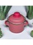 Kırmızı Emaye Mini Tencere 12CM 900ML Yumurta, Sos, Mama Için Şık ve Dayanıklı 1
