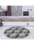 Kaymaz Dijital Mutfak & Salon Halı Trend Saçaklı Yuvarlak Geometrik E5010 Gri 8