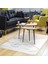 Kaymaz Dijital Mutfak & Salon Halı Yıldız Deri Geometrik E5008 Beyaz 1