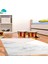 Kaymaz Dijital Mutfak & Salon Halı Yıldız Deri Geometrik E5008 Beyaz 7