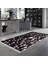 Kaymaz Dijital Mutfak & Salon Halı Trend Saçaklı Geometrik E5009 Siyah 5