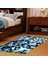 Kaymaz Dijital Mutfak & Salon Halı Star Pamuk Geometrik E5012 Mavi 8