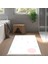 Kaymaz Dijital Mutfak & Salon Halı Yıldız Deri Saçaklı Geometrik E5015 Beyaz 6