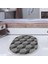 Kaymaz Dijital Mutfak & Salon Halı Trend Saçaklı Oval Geometrik E5010 Gri 8