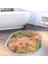 Kaymaz Dijital Mutfak & Salon Halı Yıldız Deri Saçaklı Oval Geometrik E5014 Renkli 6