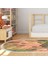 Kaymaz Dijital Mutfak & Salon Halı Yıldız Deri Saçaklı Oval Geometrik E5014 Renkli 7