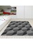 Kaymaz Dijital Mutfak & Salon Halı Yıldız Deri Geometrik E5010 Gri 7