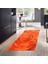 Kaymaz Dijital Mutfak & Salon Halı Yıldız Deri Geometrik E5011 Turuncu 5