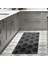Kaymaz Dijital Mutfak & Salon Halı Star Pamuk Geometrik E5016 Siyah 5