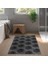Kaymaz Dijital Mutfak & Salon Halı Star Pamuk Geometrik E5016 Siyah 6