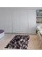 Kaymaz Dijital Mutfak & Salon Halı Yıldız Deri Saçaklı Geometrik E5009 Siyah 8