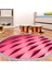 Kaymaz Dijital Mutfak & Salon Halı Star Pamuk Saçaklı Yuvarlak Geometrik E5017 Pudra 7