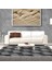 Kaymaz Dijital Mutfak & Salon Halı Trend Saçaklı Geometrik E5010 Gri 1