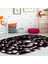 Kaymaz Dijital Mutfak & Salon Halı Trend Saçaklı Oval Geometrik E5009 Siyah 7