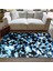 Kaymaz Dijital Mutfak & Salon Halı Trend Geometrik E5012 Mavi 1