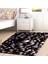 Kaymaz Dijital Mutfak & Salon Halı Star Pamuk Geometrik E5009 Siyah 7