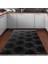 Kaymaz Dijital Mutfak & Salon Halı Trend Saçaklı Geometrik E5016 Siyah 5